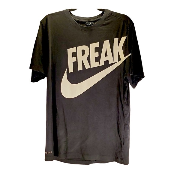 Nike Other - Nike Black T-Shirt w/white FREAK Nike logo Size L